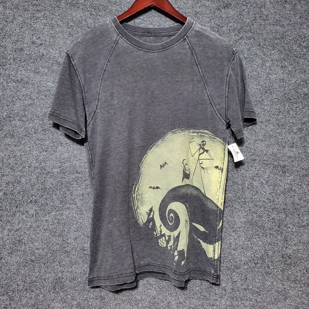 Disney Parks Nightmare Christmas Jack Skellington Zero Shirt Mens S Gray Retro